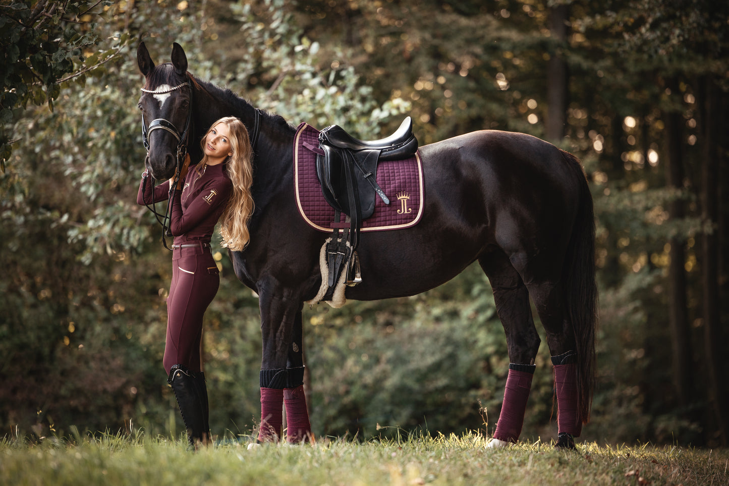 JL Equestrian Reitleggings „Wine Gold“